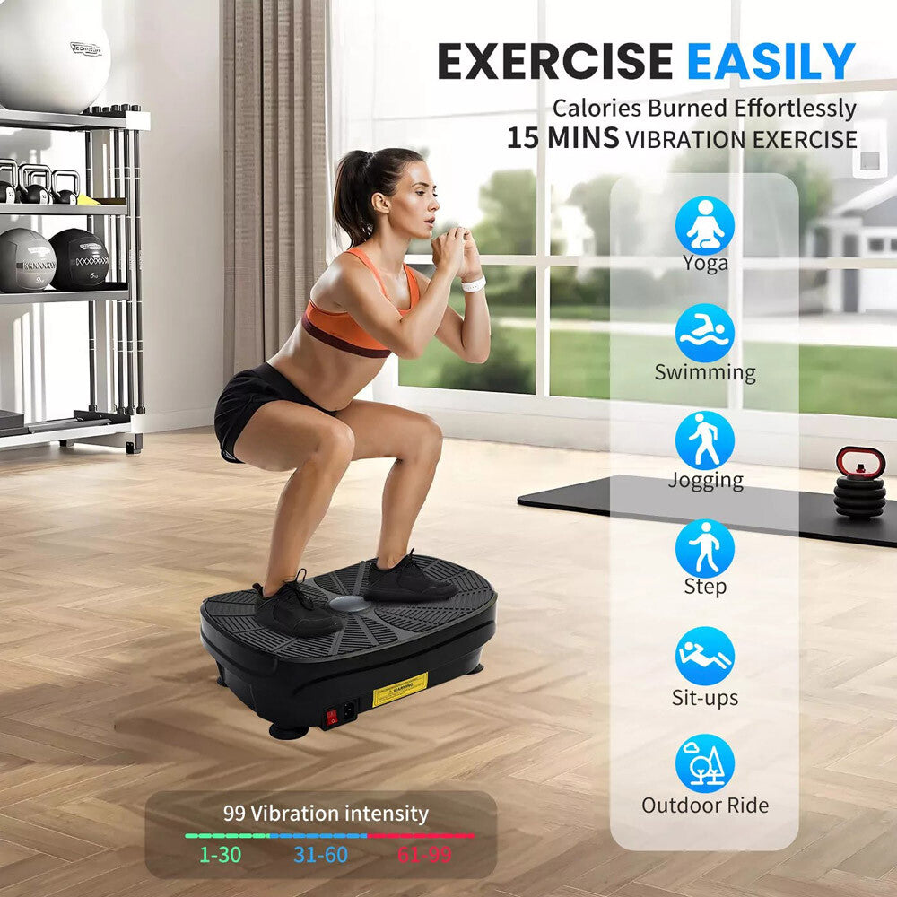 Vibration Platform Plate Whole Body Exercise Fitness Massager Machine Slim Music