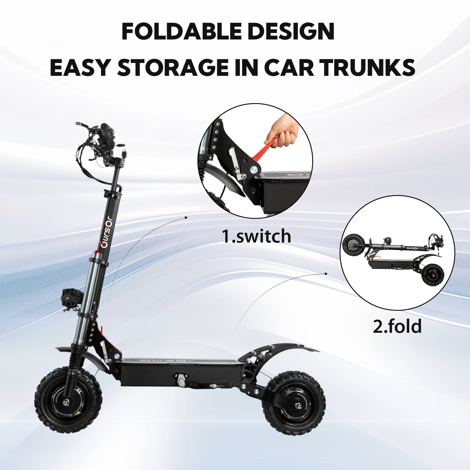 Electric Scooter with Seat, 6000W Power Dual Motor Top Speed 50MPH 60V 35Ah Battery 50 Miles Range, 11 Inch Off-Road Tires for Street Commuting and Limit Offroad