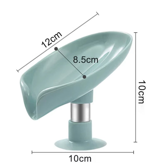 1Pcs Drain Soap Holder Leaf Shape Soap Box Suction Cup Tray Drying Rack for Shower Sponge Container Kitchen Bathroom Accessories