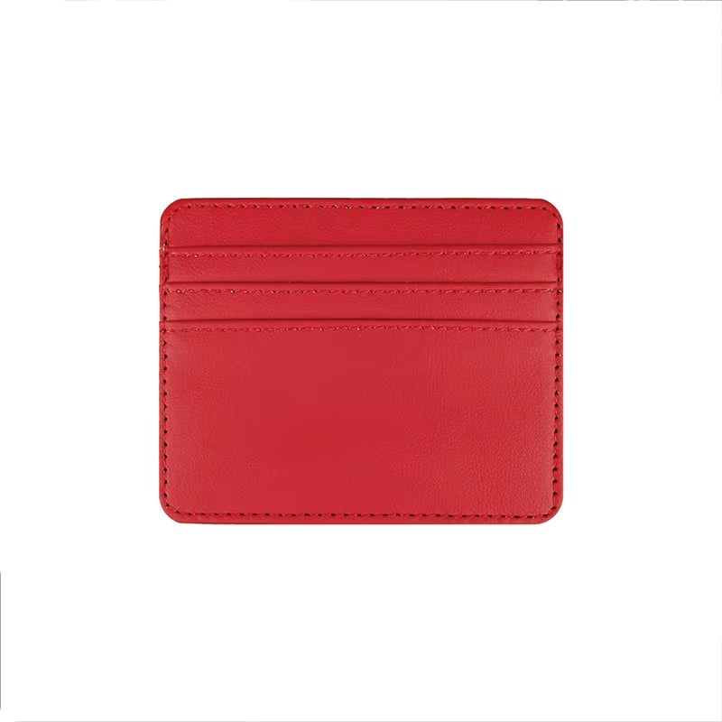 PU Leather ID Card Case - Slim Multi-Slot Holder for Bank/Credit Cards
