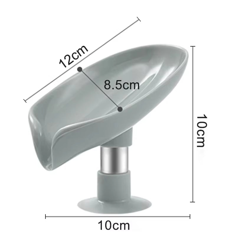 1Pcs Drain Soap Holder Leaf Shape Soap Box Suction Cup Tray Drying Rack for Shower Sponge Container Kitchen Bathroom Accessories