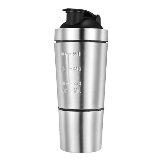 Stainless Steel Protein Shaker Cup Portable Fitness Sports Mug Nutrition Shakers Cup Water Bottles Water Cup Portable Shakers