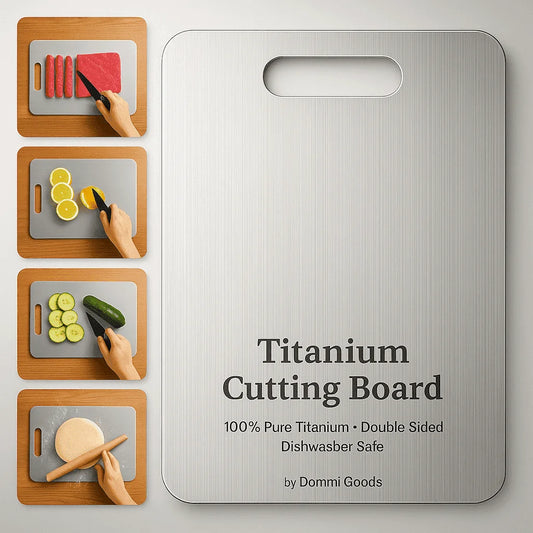 Titanium Cutting Board - 15"L X 11"W, Double Sided, Non-Toxic, Hygiene, Durable, Dishwasher Safe